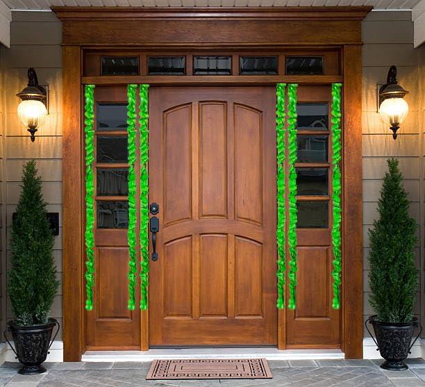 Decorative Artificial Green Leaves Garland Mala, 5 Feet Long, Set of 5pc