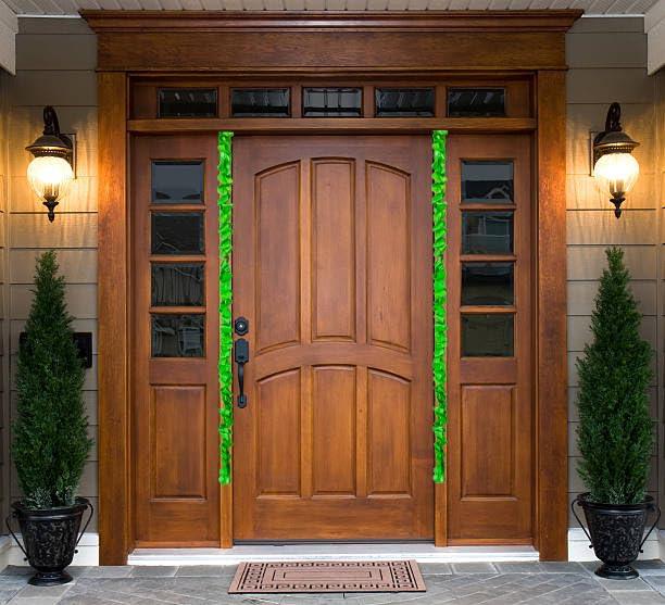 Decorative Artificial Green Leaves Garland Mala, 5 Feet Long, Set of 5pc