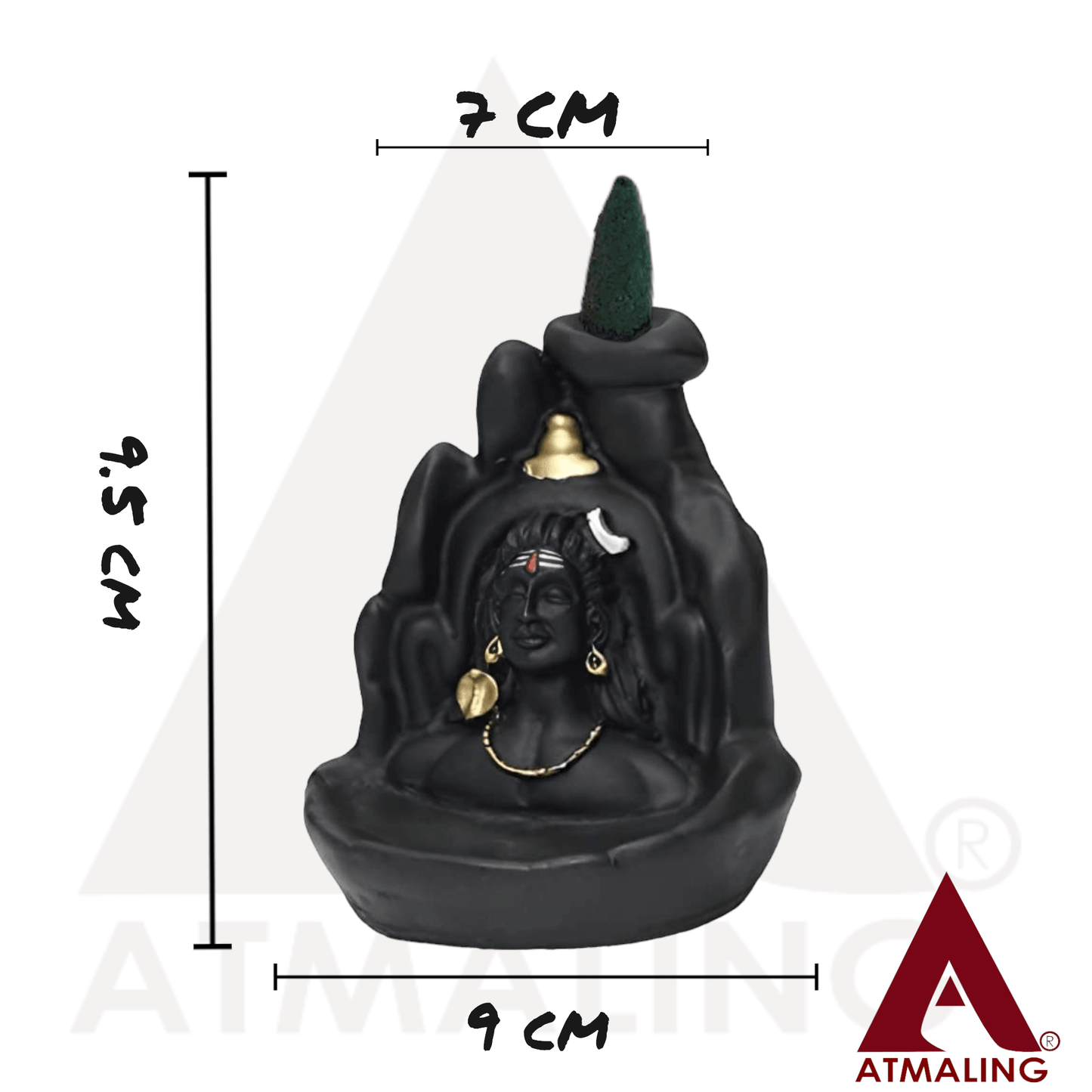 Adiyogi Backflow Fountain with 10 dhoop cones free