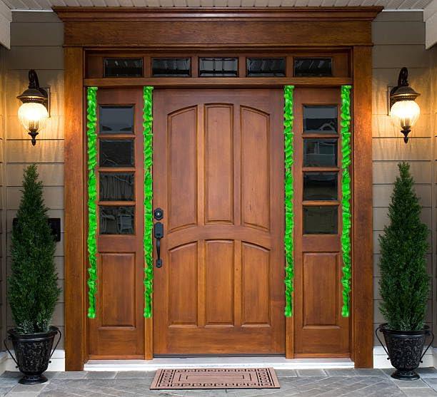 Decorative Artificial Green Leaves Garland Mala, 5 Feet Long, Set of 5pc