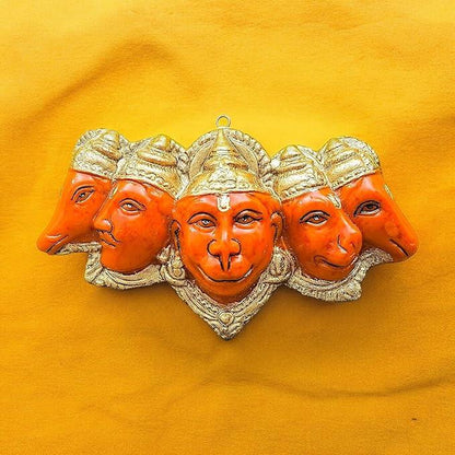 Panchmukhi Hanging Hanuman Ji Statue for Door Entrance or Pooja, 7 inches