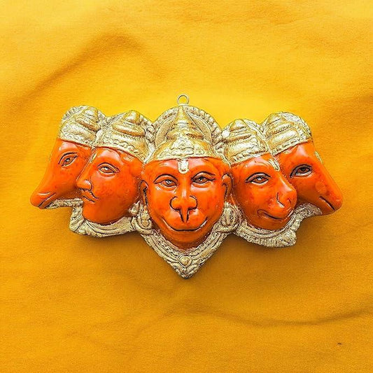 Panchmukhi Hanging Hanuman Ji Statue for Door Entrance or Pooja, 7 inches