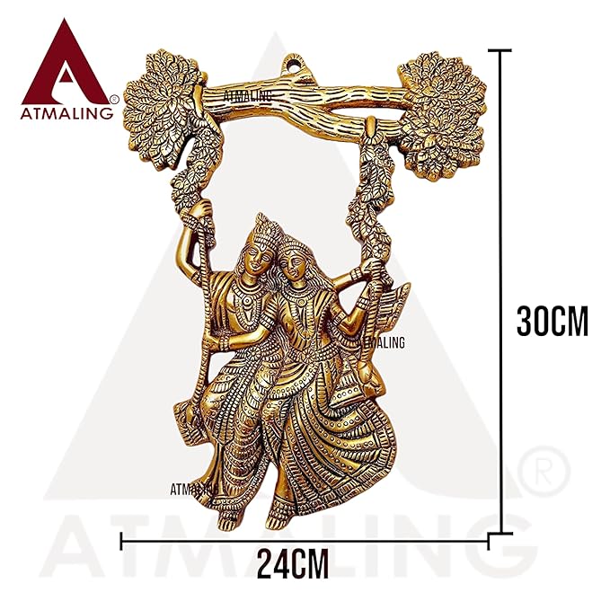 Radha Krishna Wall Hanging on a Swing
