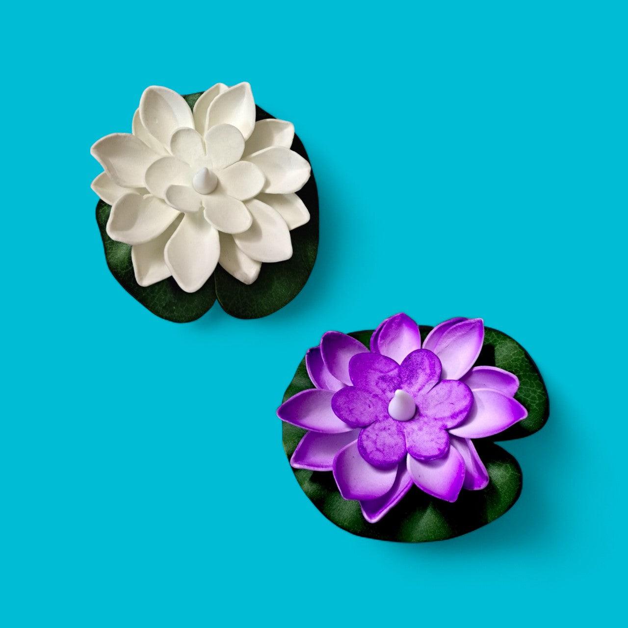 Lotus Flower Floating Diya, Water Sensor, Multicolor